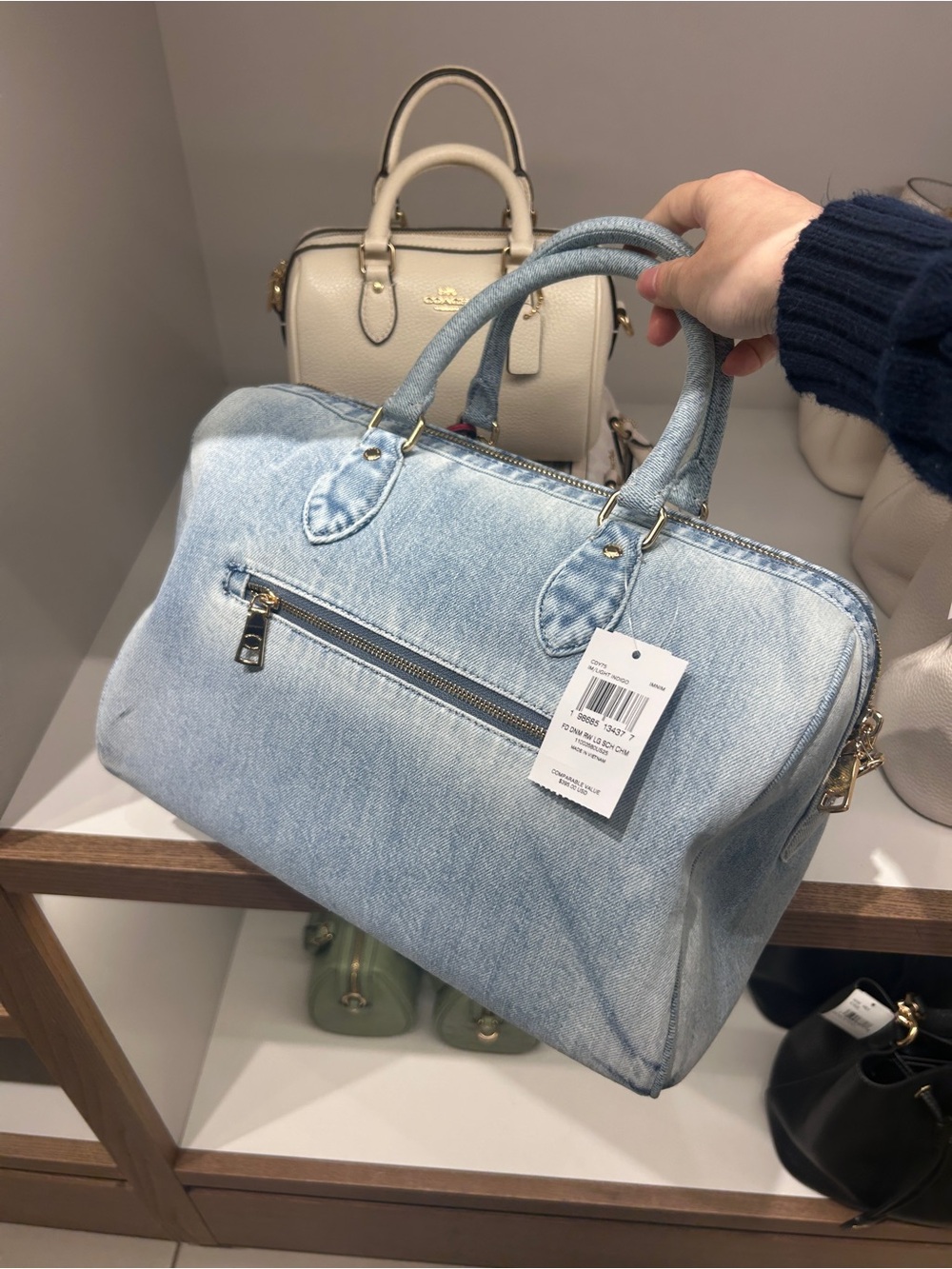 NWT🌈Coach Rowan Large Satchel Bag
In Loved Denim With Charms CDY75 Limited Rare - Picture 12 of 12